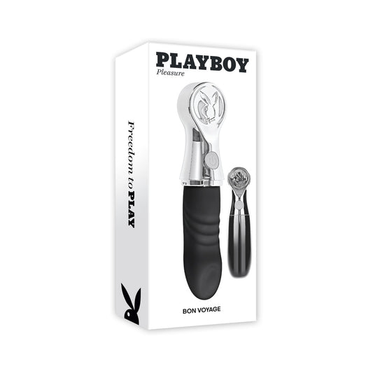 Playboy Bon Voyage Hematite/Chrome Tapping Toy with 7 Speeds
