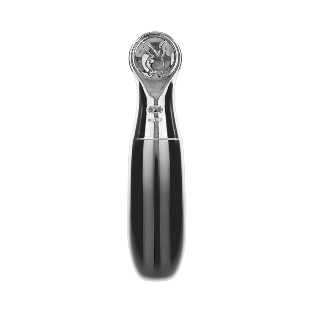 Playboy Bon Voyage Hematite/Chrome Tapping Toy with 7 Speeds