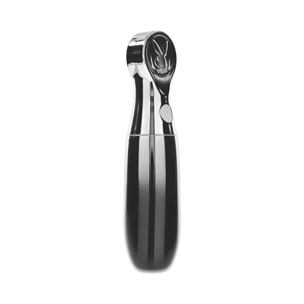 Playboy Bon Voyage Hematite/Chrome Tapping Toy with 7 Speeds