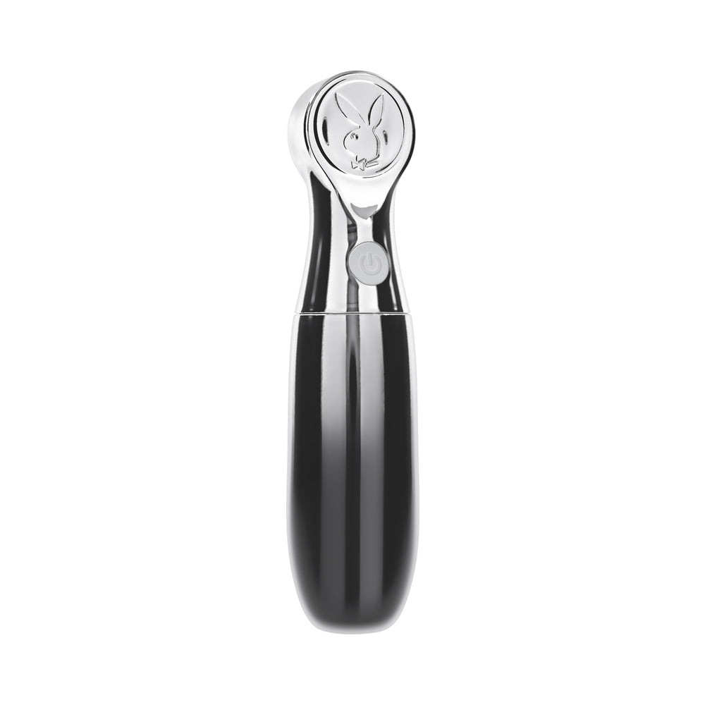 Playboy Bon Voyage Hematite/Chrome Tapping Toy with 7 Speeds