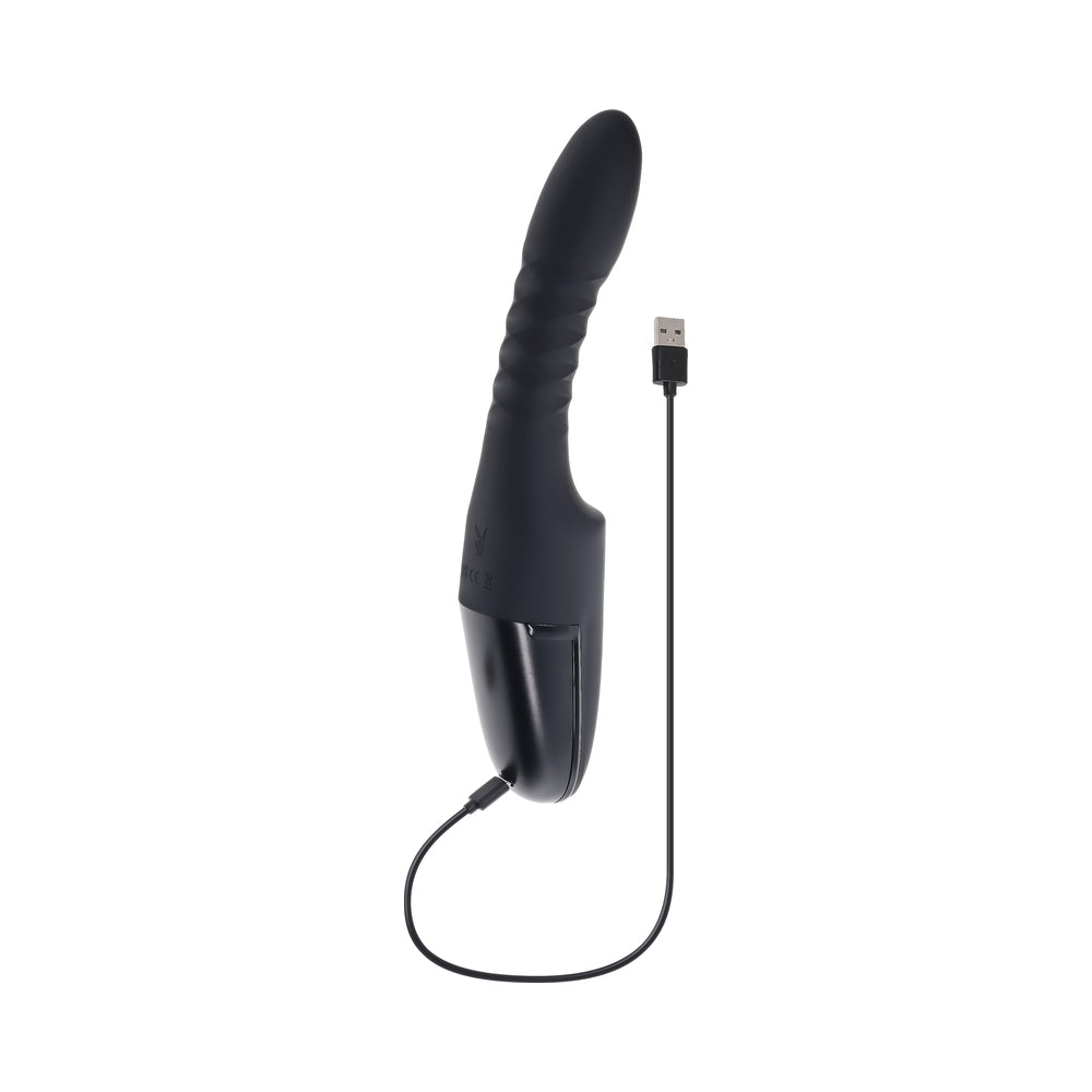 Playboy Overdrive 2 AM Thrusting Heating Vibrator – Black