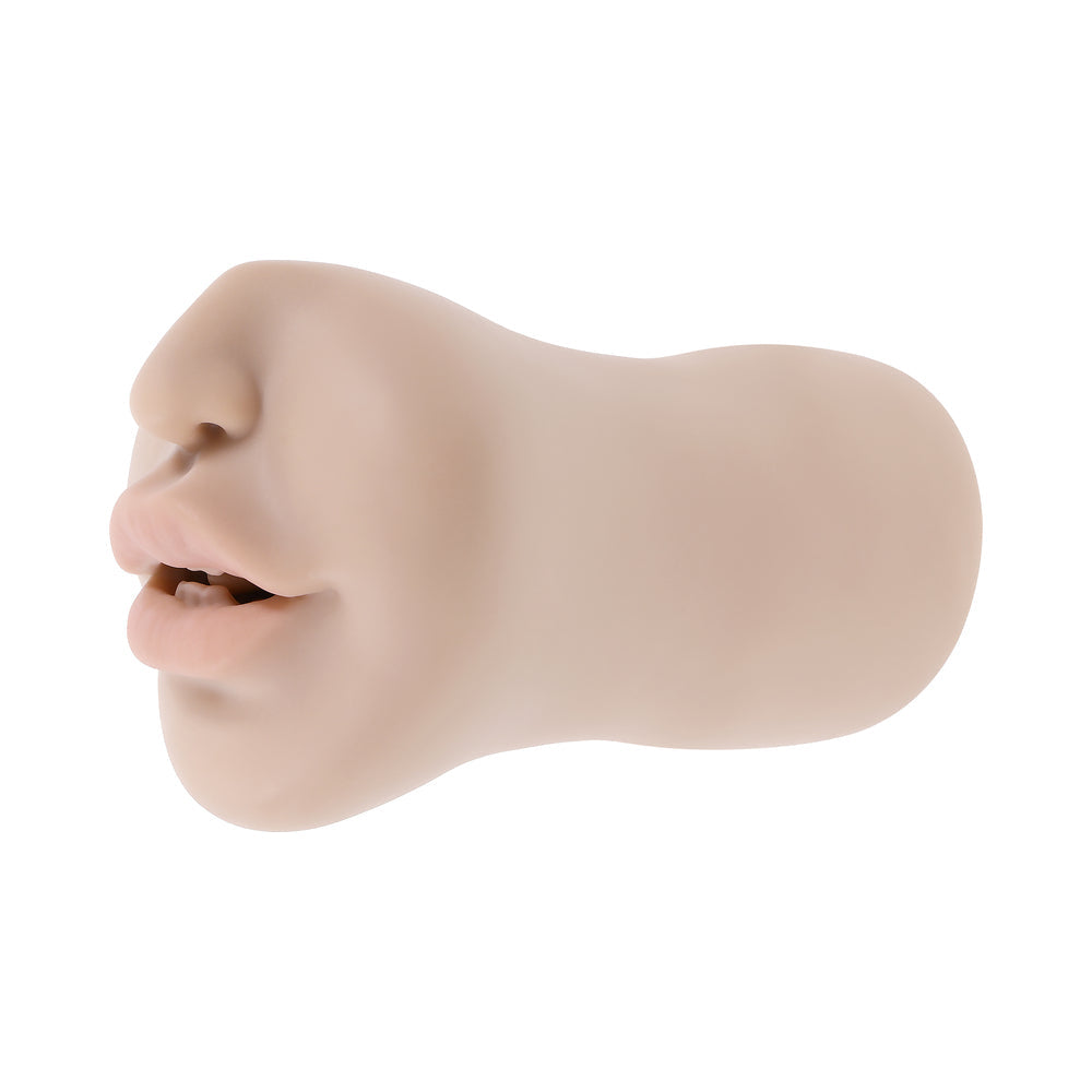 Zero Tolerance Riley Reid Kiss & Tell Stroker with Vibrating Feature – Vanilla/Ivory/Beige