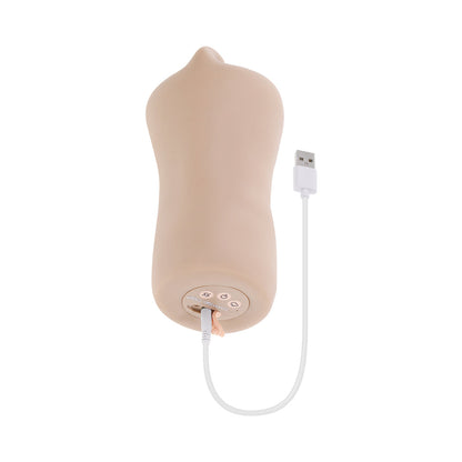 Zero Tolerance Riley Reid Kiss & Tell Stroker with Vibrating Feature – Vanilla/Ivory/Beige