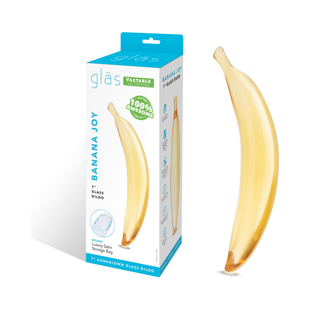 Glas Banana Joy 7 in. Glass Dildo – Yellow – Handblown Glass Design