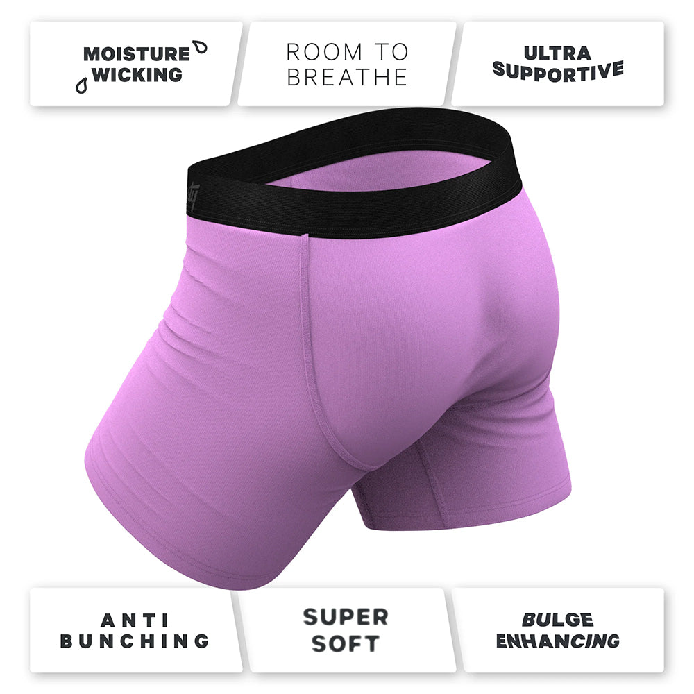 Shinesty Double Entendre Eggplant Ball Hammock Pouch Underwear – Purple – Size S
