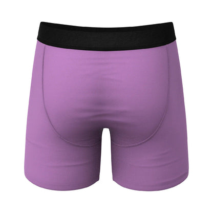 Shinesty Double Entendre Eggplant Ball Hammock Pouch Underwear with Fly – Purple, XL