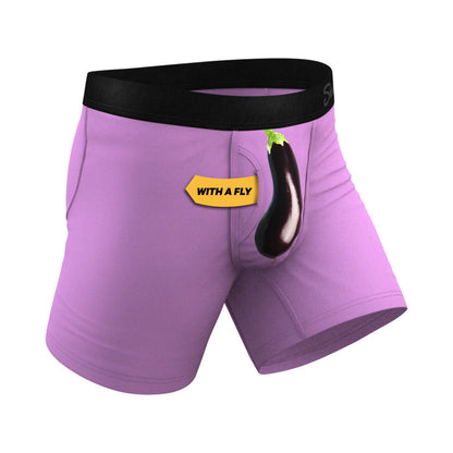 Shinesty The Double Entendre Eggplant Ball Hammock Pouch Underwear – Purple – 5XL