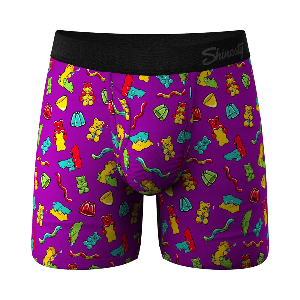 Shinesty The Naughty Bears Gummy Bear Ball Hammock Pouch Underwear – Purple, 3XL
