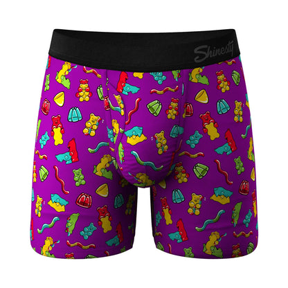 Shinesty The Naughty Bears Gummy Bear Ball Hammock Pouch Underwear – Purple, 3XL