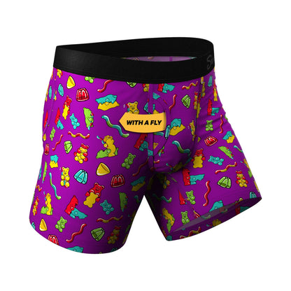 Shinesty The Naughty Bears Gummy Bear Ball Hammock Pouch Underwear – Purple, 3XL