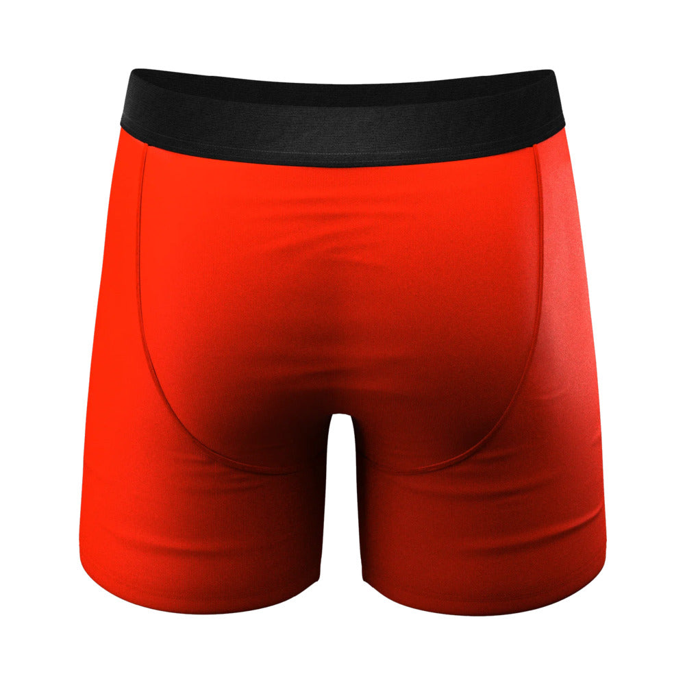 Shinesty Coney Islands Hot Dog Ball Hammock Pouch Underwear with Fly - Red - XS