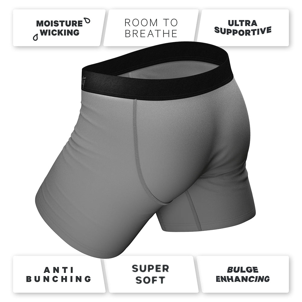 Shinesty The Junk In The Trunk Elephant Ball Hammock Pouch Underwear with Fly - Gray