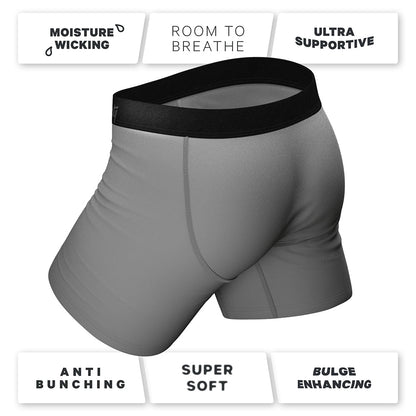 Shinesty The Junk In The Trunk Elephant Ball Hammock Pouch Underwear with Fly - Gray