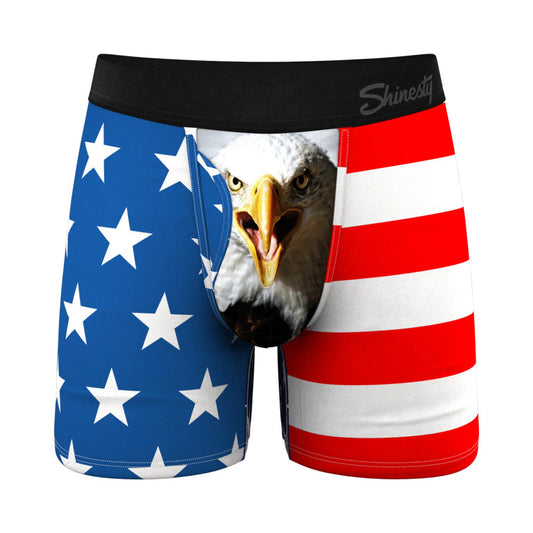 Shinesty The Mascot Ball Hammock Pouch Underwear with Fly – American Flag, Size S