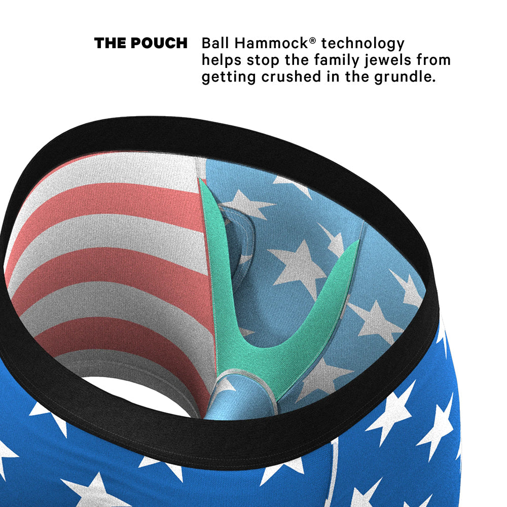 Shinesty The Mascot American Flag Ball Hammock Pouch Underwear – Blue, Red, Multi-Color