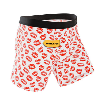 Shinesty The Pucker Up Lipstick Kiss Ball Hammock Pouch Underwear XL – White/Red