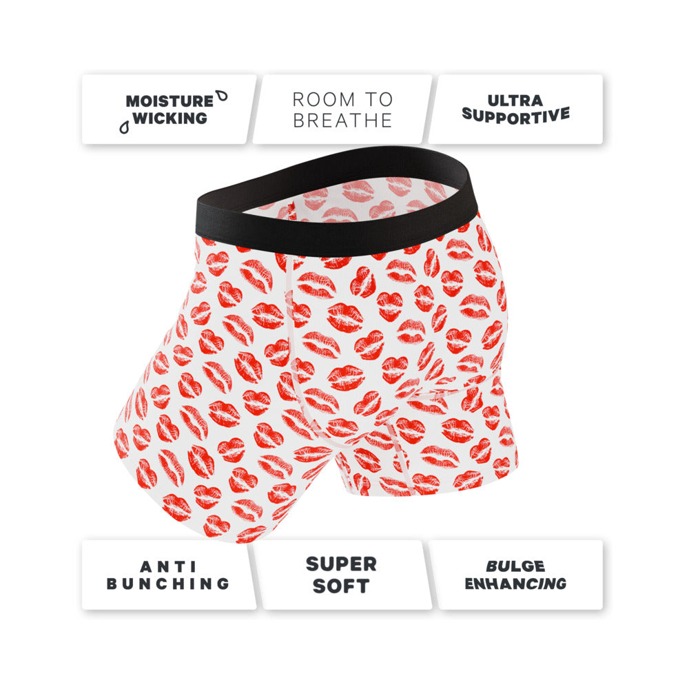 Shinesty The Pucker Up Lipstick Kiss Ball Hammock Pouch Underwear XL – White/Red