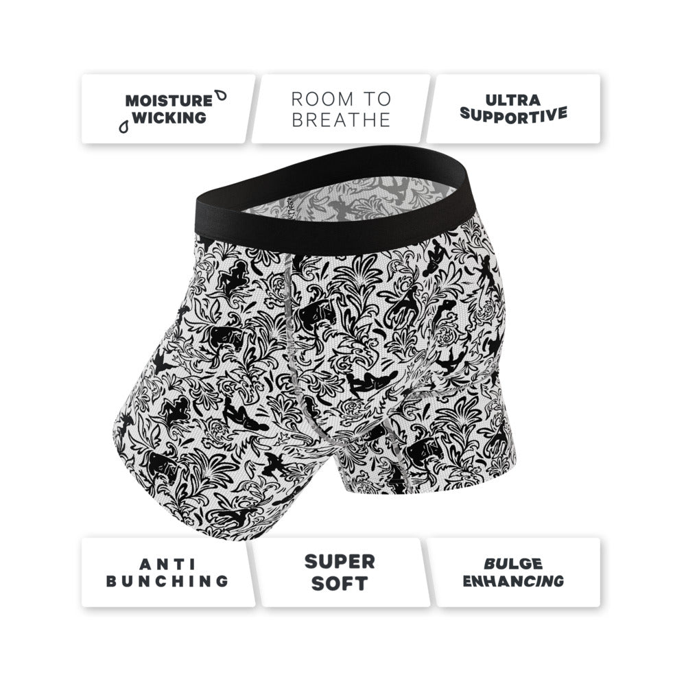 Shinesty Racy & Lacy Provocative Lace Ball Hammock Pouch Underwear – Black – Size S