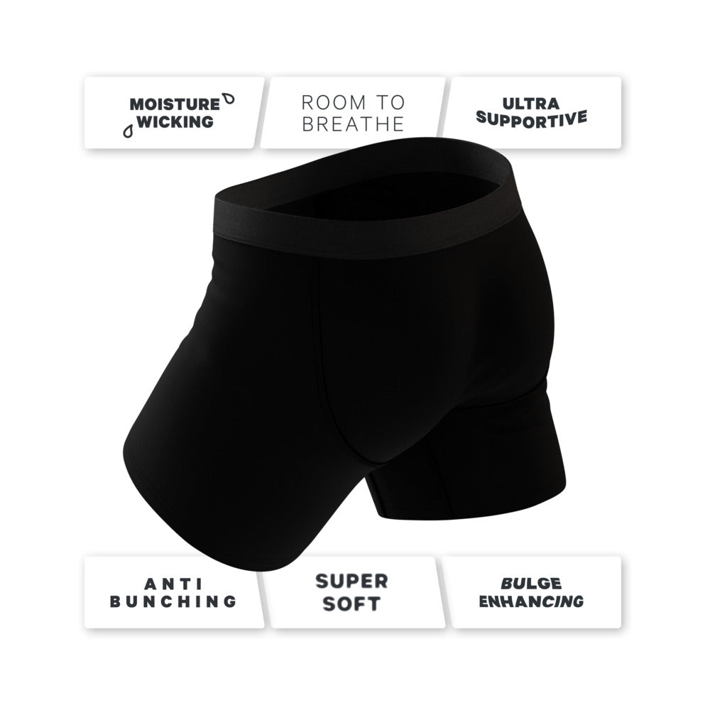Shinesty The Rear View Ball Hammock Pouch Underwear - Black - Size M