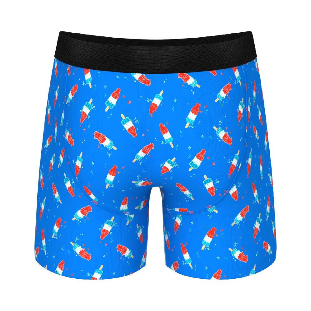 Shinesty The Popsicle Stick Apex USA Ball Hammock Pouch Underwear with Fly – Blue
