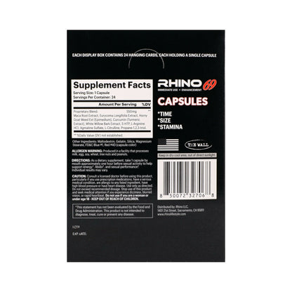 Rhino 69 Capsules 24-Pack Display - Dietary Supplement