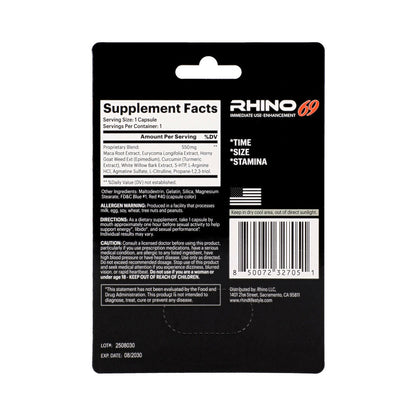 Rhino 69 Capsules 24-Pack Display - Dietary Supplement