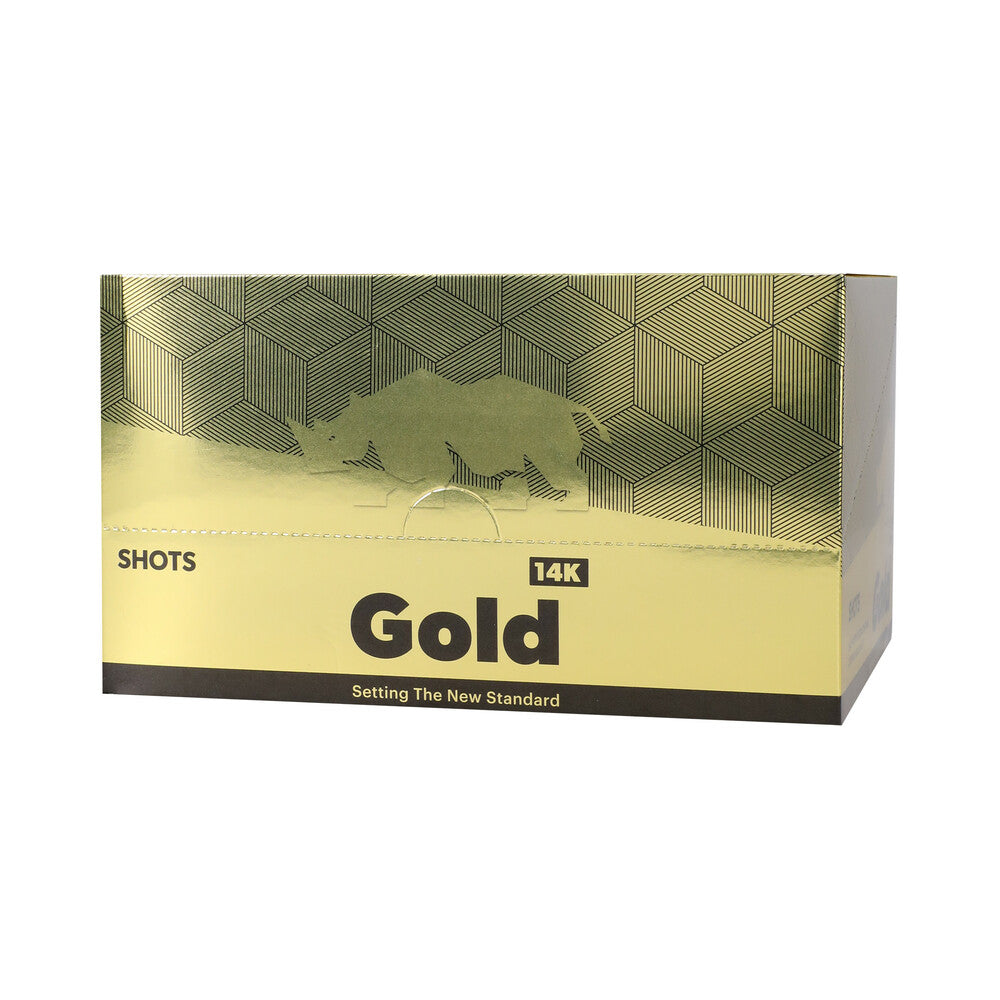 Rhino Gold 14K Liquid Shots 12-Pack Display – 2 oz Bottles