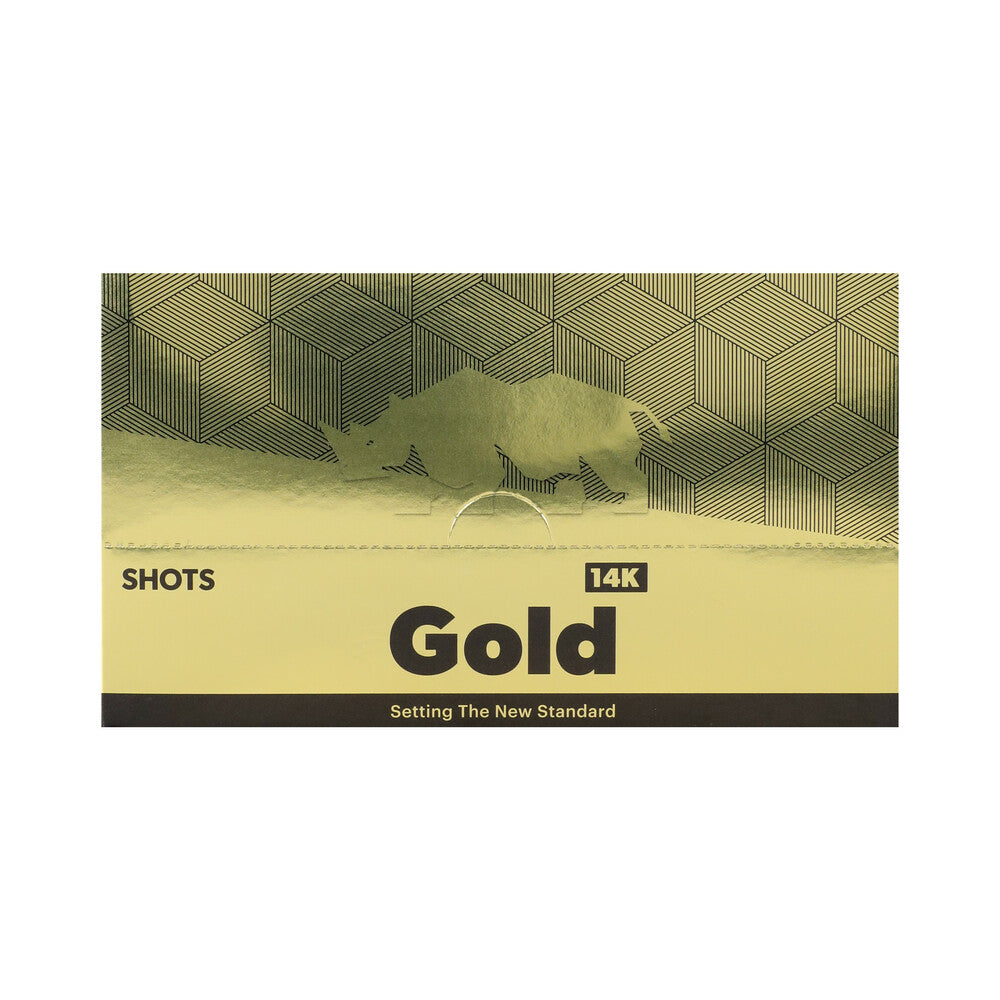 Rhino Gold 14K Liquid Shots 12-Pack Display – 2 oz Bottles