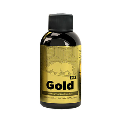 Rhino Gold 14K Liquid Shots 12-Pack Display – 2 oz Bottles