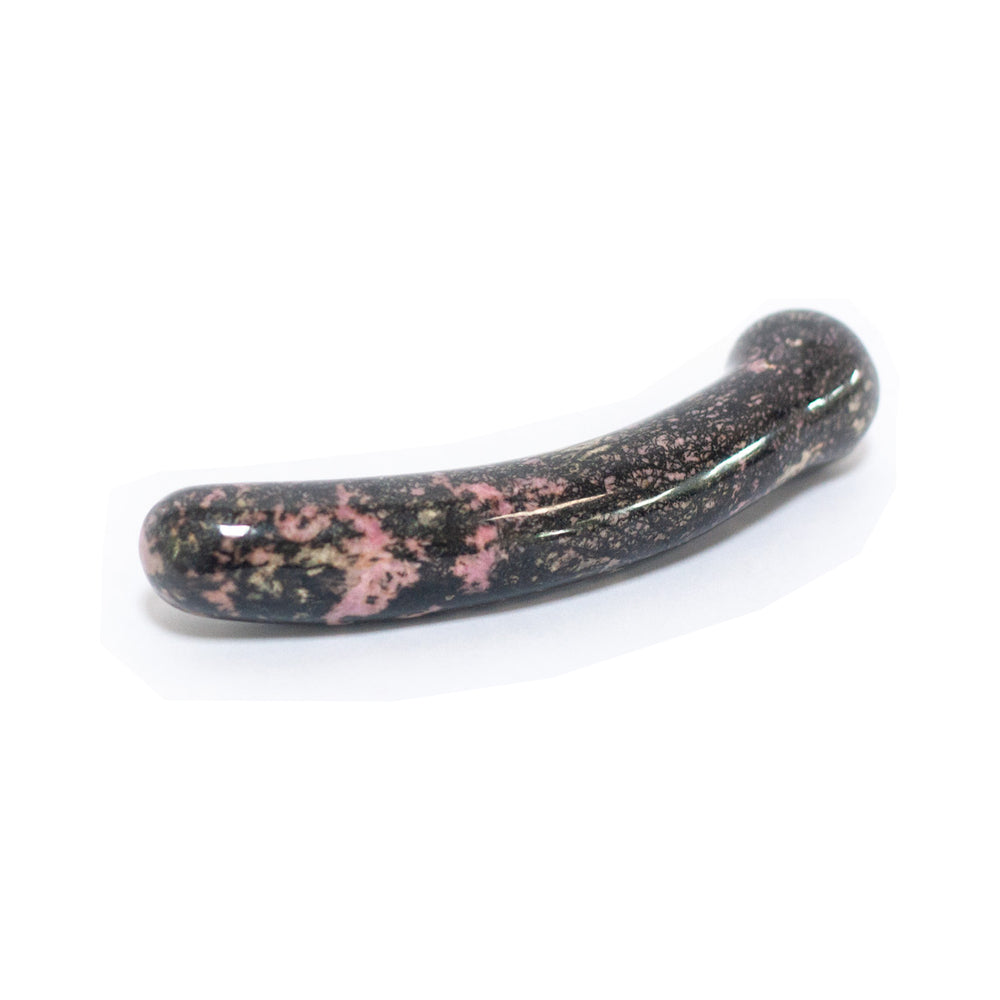 Chakrubs Anahata Curve Rhodonite Wand – Tan