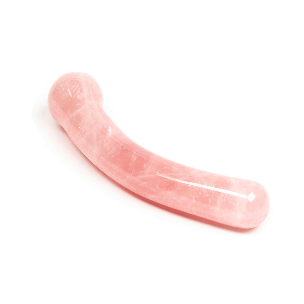 Chakrubs Heart Curve Rose Quartz Wand – Light Pink – G-Spot Stimulation Tool