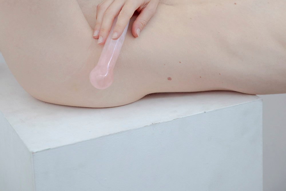 Chakrubs Heart Curve Rose Quartz Wand – Light Pink – G-Spot Stimulation Tool