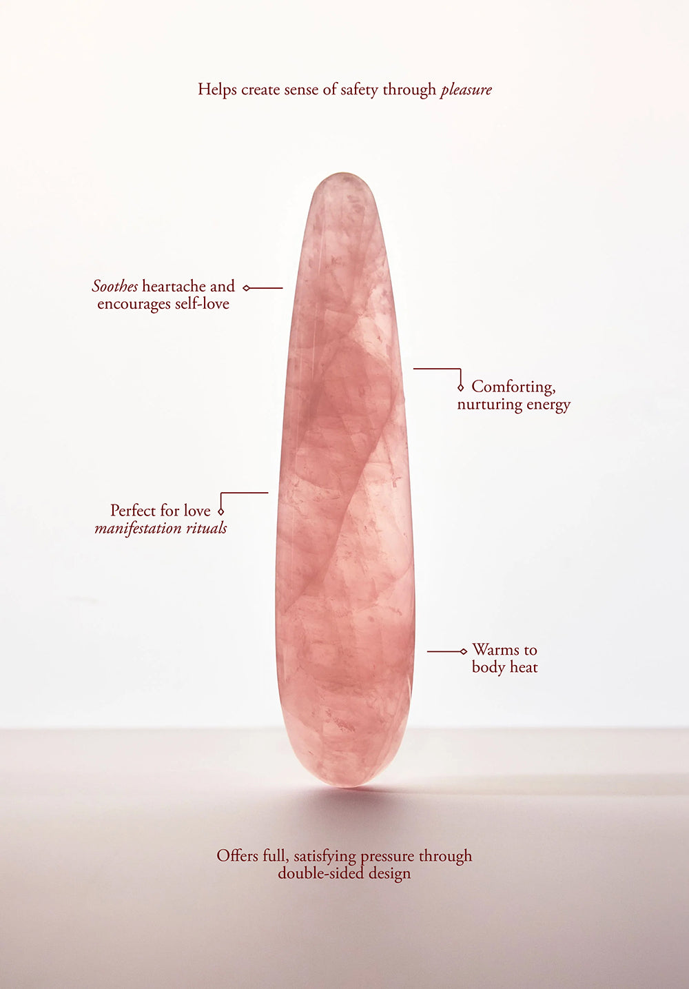 Chakrubs Heart Original Rose Quartz Wand – Light Pink