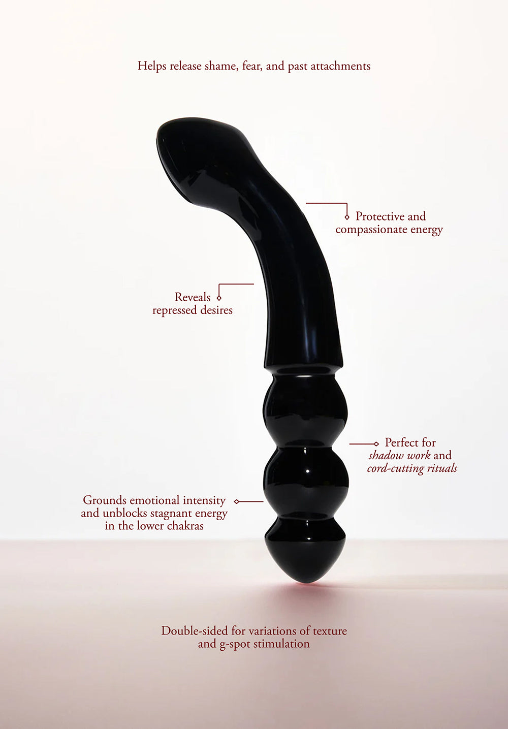 Chakrubs Xaga Viper Obsidian Wand – Black Obsidian