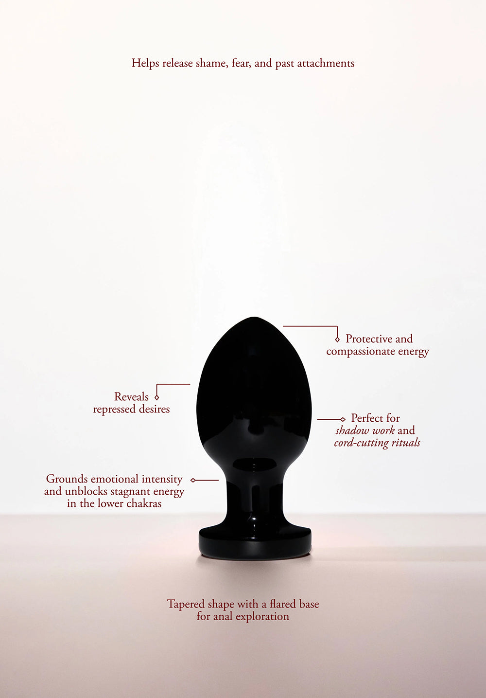 Chakrubs Xaga Root Obsidian Plug – Anal Plug for Root Chakra – Black
