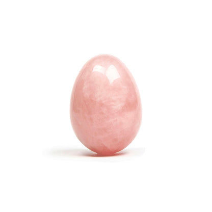 Chakrubs Heart Yoni Egg Rose Quartz – Non-Drilled Crystal Egg – Light Pink