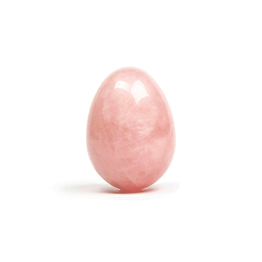Chakrubs Heart Yoni Egg Rose Quartz – Non-Drilled Crystal Egg – Light Pink