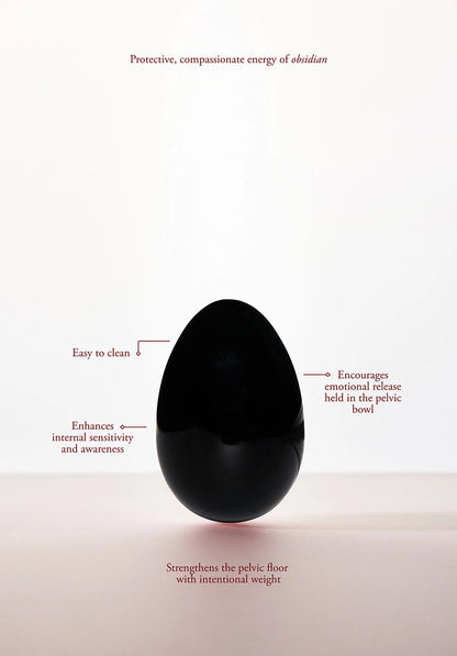 Chakrubs Xaga Yoni Egg - Obsidian Crystal - Non-Drilled