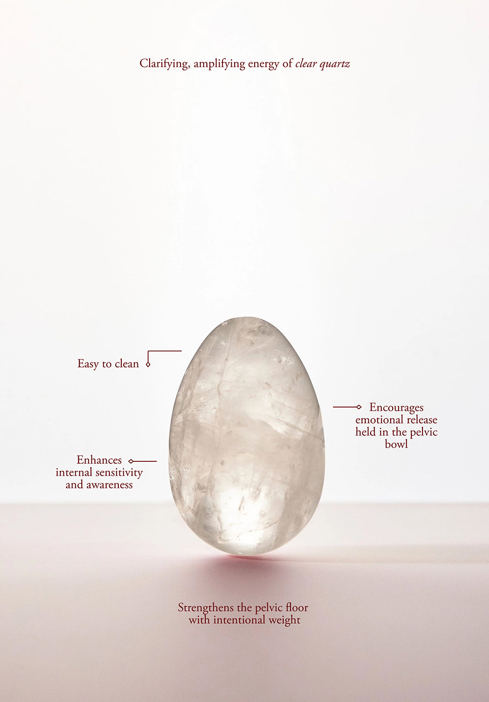 Chakrubs Prism Yoni Egg Clear Quartz – Non-Drilled