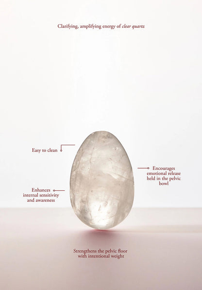 Chakrubs Prism Yoni Egg Clear Quartz – Non-Drilled