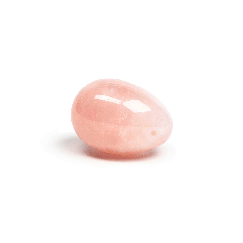 Chakrubs Heart Yoni Egg Rose Quartz – Drilled – Light Pink