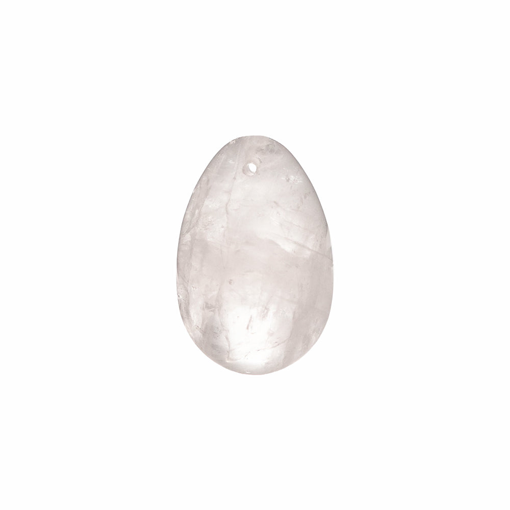 Chakrubs Prism Yoni Egg Clear Quartz - Drilled Crystal Kegel Egg