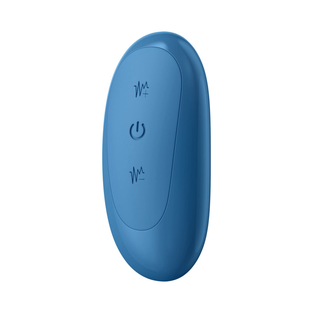 Luv Inc Beaded Strap-On Luv Vibe – Blue – 10 Vibration Modes