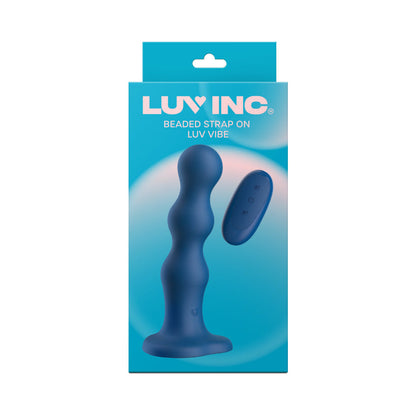 Luv Inc Beaded Strap-On Luv Vibe – Blue – 10 Vibration Modes