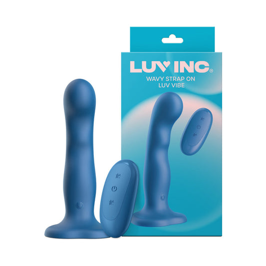Luv Inc Ws38 Wavy Strap-On Luv Vibe – Blue