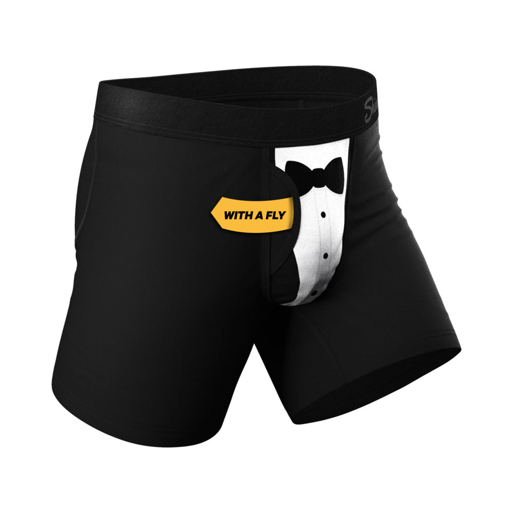 Shinesty The 009 Black Tuxedo Ball Hammock Pouch Underwear – XL