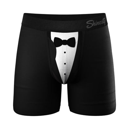 Shinesty The 009 Black Tuxedo Ball Hammock Pouch Underwear - Black - 2XL