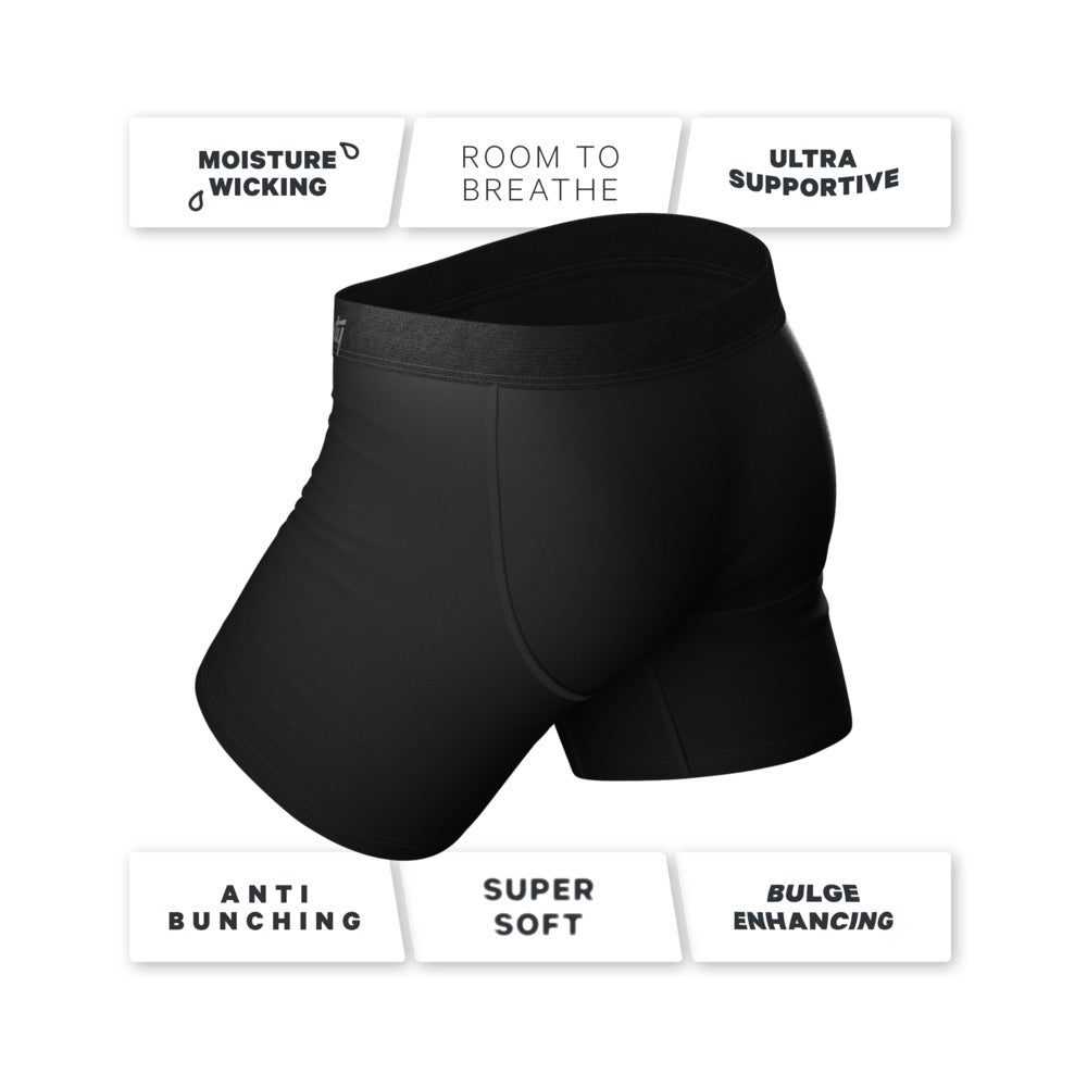 Shinesty The 009 Black Tuxedo Ball Hammock Pouch Underwear - Black - 2XL