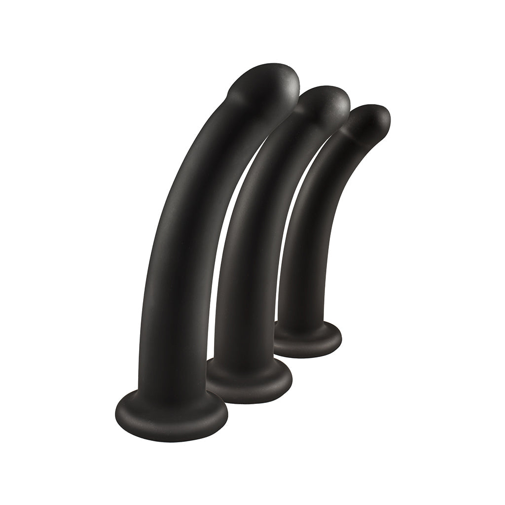 Nasstoys Trio Deluxe Curved Training Kit – Silicone Dildos – Black