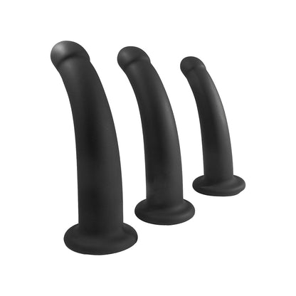 Nasstoys Trio Deluxe Curved Training Kit – Silicone Dildos – Black